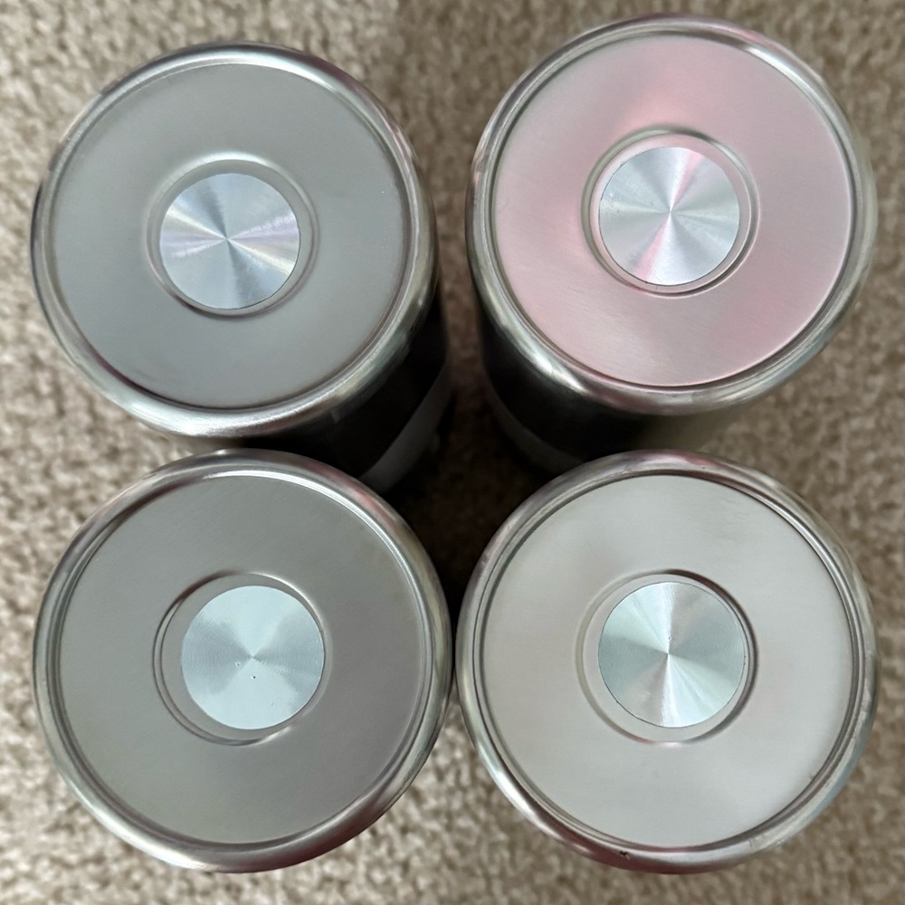Lot of 4 Stainless Steel Slim Can Drink Coolers CELEBRATE IT 12 Oz Cooler NWT - Picture 4 of 4